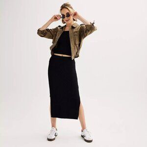 House of Harlow 1960 | 2-Piece Rib Knit Midi Skirt Set | NWT